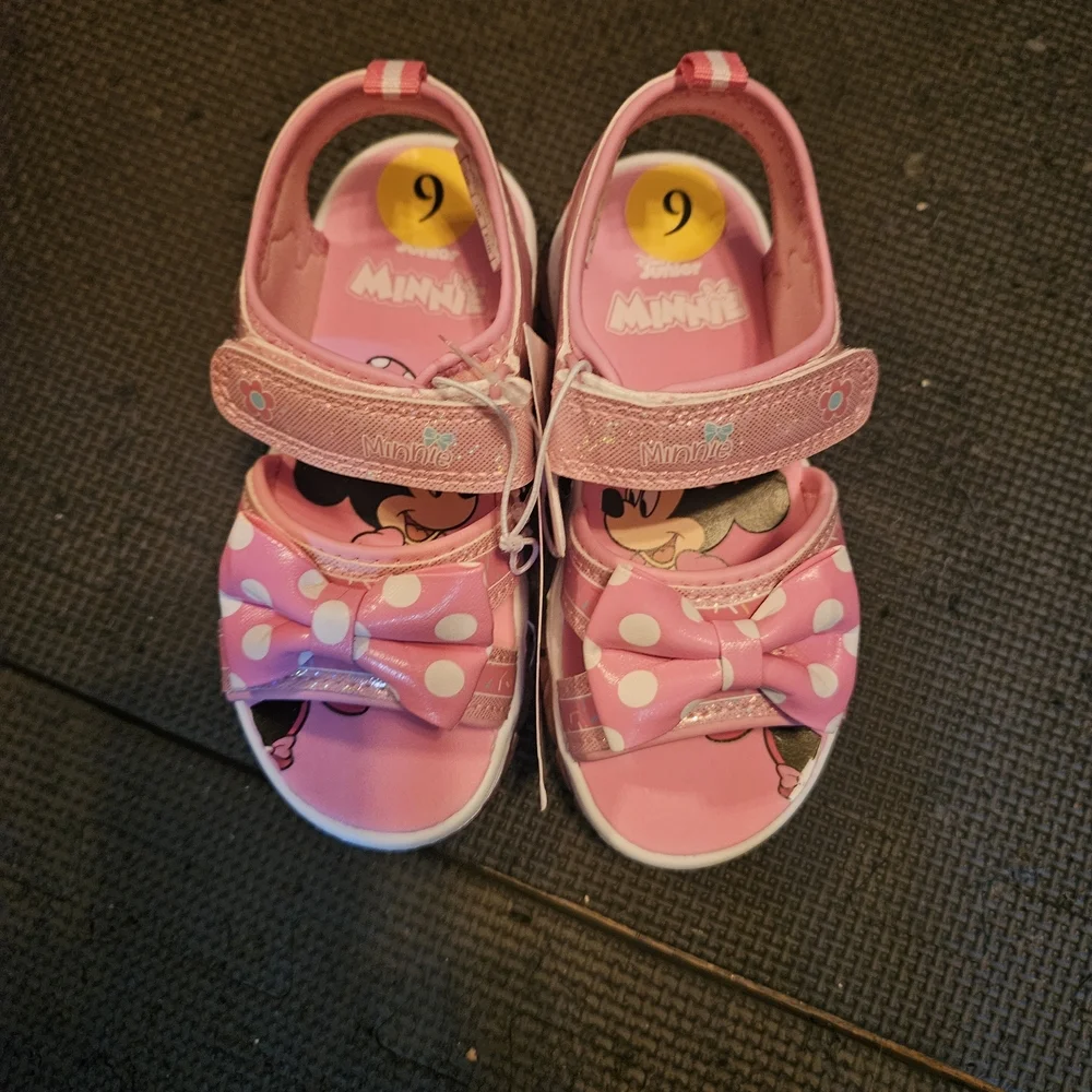 Disney Minnie Mouse Pink Light Up Kids Sandals - Picture 4 of 4